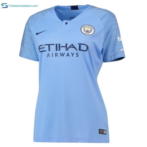 Camiseta Manchester City 1ª Mujer 2018/19 Azul